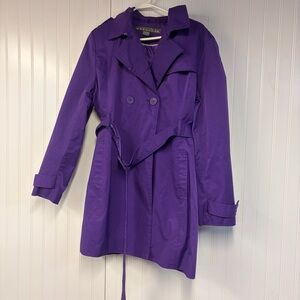 Kenneth Cole Reaction Women's Purple Trench Coat XXL